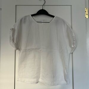 Classic white cotton gauze top from The Gap.